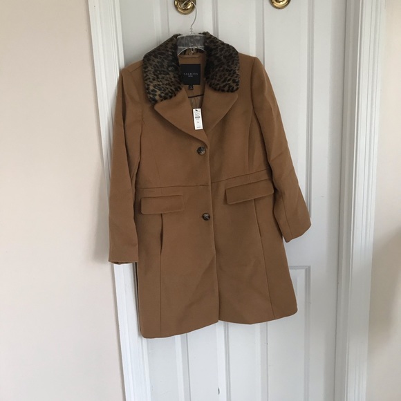 Talbots fur trimmed wool coat - Picture 5 of 7
